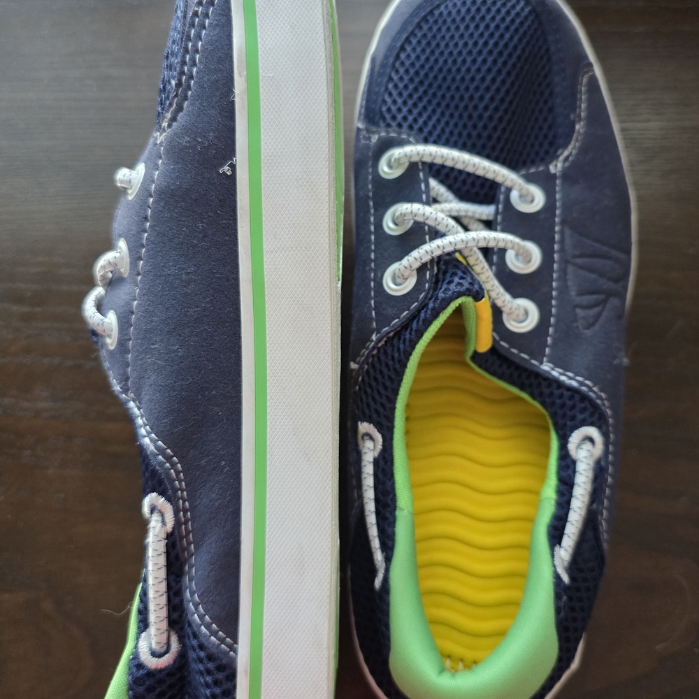 Children's Navy and Green Sneakers